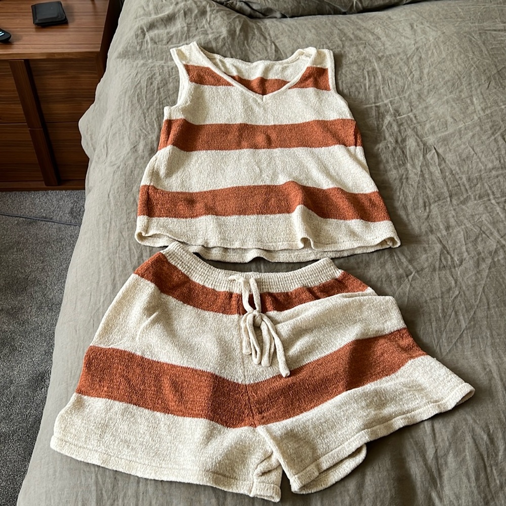Two piece beach cover up